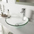 Vigo Crystalline Glass Vessel Bathroom Sink Set With Duris Vessel Faucet In Matte Black - 16 1/2 inch