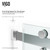 Vigo VG6046CHCL6074 Caspian Adjustable Frameless Sliding Shower Door in Chrome