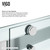 Vigo VG6046CHCL6074 Caspian Adjustable Frameless Sliding Shower Door in Chrome