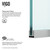 Vigo Zenith 34x74 Frameless Fixed Glass Shower Screen In Chrome
