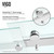 VIGO VG6043CHCL6058 Luca 60" X 58" Adjustable Frameless Sliding Tub Door In Chrome