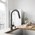 VIGO VG02008MBK2 Gramercy Pull-Down Kitchen Faucet With Soap Dispenser In Matte Black