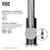 Vigo VG02001STMBK1 Edison Pull-Down Spray Kitchen Faucet With Deck Plate In Stainless Steel/Matte Black