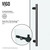 Vigo 56-60 in. W x 74 in. H Elan Adjustable Frameless Sliding Shower Door with Matte Black Hardware
