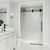 Vigo 56-60 in. W x 74 in. H Elan Adjustable Frameless Sliding Shower Door with Matte Black Hardware
