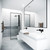 Vigo Meridian 34" x 74" Fixed Glass Shower Screen in Matte Black