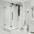 Vigo VG6051MBCL48WL Winslow Frameless Sliding Door Shower Enclosure With Left Drain Base and with Matte Black Hardware