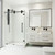 Vigo 36 in. L x 48 in. W x 79 in. H Winslow Frameless Sliding Door Shower Enclosure With Left Drain Base and with Matte Black Hardware