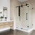 Vigo 36 in. L x 48 in. W x 79 in. H Winslow Frameless Sliding Door Shower Enclosure With Left Drain Base and with Matte Black Hardware