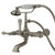Kingston Brass Wall Mount Clawfoot Tub Filler Faucet with Hand Shower - Brushed Nickel CC541T8