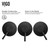 Vigo Wisteria Matte Stone Vessel Bathroom Sink Set With Olus Wall Mount Faucet In Matte Black - 13 3/4 inch