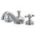 Kingston Brass Two Handle Roman Tub Filler Faucet - Polished Chrome KS3331AX
