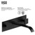 Vigo VGT997 Vinca Matte Stone Vessel Bathroom Sink Set With Titus Wall Mount Faucet In Matte Black