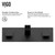Vigo Vinca Matte Stone Vessel Bathroom Sink Set With Titus Wall Mount Faucet In Matte Black - 14 1/2 inch