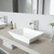 Vigo Vinca Matte Stone Vessel Bathroom Sink Set With Amada Faucet In Brushed Nickel - 13 3/4 inch
