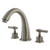 Kingston Brass Two Handle Roman Tub Filler Faucet - Brushed Nickel KS2368ML
