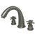 Kingston Brass Two Handle Roman Tub Filler Faucet - Brushed Nickel KS2368EX