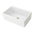 Whitehaus WHQ5530-WHITE Glencove Fireclay 30" Reversible Sink with Elegant Beveled Apron Front on one side Decorative 2" Lip Plain on Opposite Side