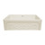 Whitehaus WHSIV3333-BISCUIT Glencove St. Ives 33" Apron Front Fireclay Sink with Intricate Vine Design on one side & Elegant Beveled Front on Opposite Side