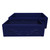 Whitehaus WHSIV3333-BLUE Glencove St. Ives 33" Apron Front Fireclay Sink with Intricate Vine Design on one side & Elegant Beveled Front on Opposite Side