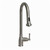 Whitehaus WHS6800-PDK-BSS Waterhaus Kitchen Faucet with Gooseneck Swivel Spout, Pull Down Spray Head, Lever Handle - Brushed Stainless Steel