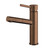 Whitehaus WHS1394-PSK-CO Waterhaus Solid Stainless Steel, Single Hole, Single Lever Kitchen Faucet with Pull-Out Head - Copper
