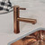 Whitehaus WHS1394-PSK-CO Waterhaus Solid Stainless Steel, Single Hole, Single Lever Kitchen Faucet with Pull-Out Head - Copper