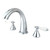 Kingston Brass Two Handle Roman Tub Filler Faucet - Polished Chrome KS2361PL