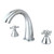 Kingston Brass Two Handle Roman Tub Filler Faucet - Polished Chrome KS2361BX