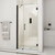 DreamLine Unidoor 39-40 in. W x 72 in. H Frameless Hinged Shower Door with Support Arm in Satin Black