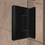 DreamLine Unidoor 43-44 in. W x 72 in. H Frameless Hinged Shower Door with Support Arm in Satin Black