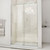 DreamLine Unidoor 53-54 in. W x 72 in. H Frameless Hinged Shower Door with Support Arm in Brushed Nickel