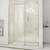 DreamLine Unidoor 58-59 in. W x 72 in. H Frameless Hinged Shower Door with Support Arm in Brushed Nickel