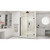DreamLine Unidoor 59-60 in. W x 72 in. H Frameless Hinged Shower Door with Support Arm in Satin Black