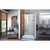 DreamLine Unidoor 39-40 in. W x 72 in. H Frameless Hinged Shower Door with Shelves in Brushed Nickel