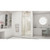 DreamLine Unidoor 41-42 in. W x 72 in. H Frameless Hinged Shower Door with Shelves in Brushed Nickel