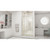 DreamLine Unidoor 46-47 in. W x 72 in. H Frameless Hinged Shower Door with Shelves in Brushed Nickel