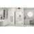 DreamLine Unidoor 47-48 in. W x 72 in. H Frameless Hinged Shower Door with Shelves in Satin Black