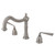 Kingston Brass Two Handle Roman Tub Filler Faucet - Brushed Nickel KS1348ZL