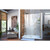 DreamLine Unidoor 57-58 in. W x 72 in. H Frameless Hinged Shower Door with Shelves in Brushed Nickel
