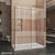 DreamLine Enigma-X 34 1/2 in. D x 60 3/8 in. W x 76 in. H Fully Frameless Sliding Shower Enclosure in Polished Stainless Steel