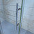 DreamLine Enigma-X 34 1/2 in. D x 72 3/8 in. W x 76 in. H Fully Frameless Sliding Shower Enclosure in Polished Stainless Steel