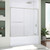 DreamLine Infinity-Z 56-60 in. W  x 60 in. H Clear Sliding Tub Door in Chrome with White Acrylic Backwall Kit
