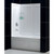 DreamLine Infinity-Z 56-60 in. W  x 60 in. H Clear Sliding Tub Door in Brushed Nickel with White Acrylic Backwall Kit