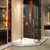 DreamLine Prism Lux 36 5/16 in. D x 36 5/16 in. W x 72 in. H Fully Frameless Hinged Shower Enclosure in Brushed Nickel