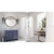 DreamLine Prime 33 in. x 76 3/4 in. Semi-Frameless Clear Glass Sliding Shower Enclosure in Brushed Nickel with Base and Backwalls