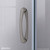 DreamLine Prime 38 in. x 76 3/4 in. Semi-Frameless Clear Glass Sliding Shower Enclosure in Brushed Nickel with Base and Backwalls