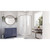 DreamLine Prime 33 in. x 74 3/4 in. Semi-Frameless Clear Glass Sliding Shower Enclosure in Brushed Nickel with White Base Kit