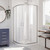 DreamLine Prime 36 in. x 74 3/4 in. Semi-Frameless Clear Glass Sliding Shower Enclosure in Brushed Nickel with White Base Kit