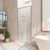 DreamLine Flex 28-32 in. W x 72 in. H Semi-Frameless Pivot Shower Door in Brushed Nickel